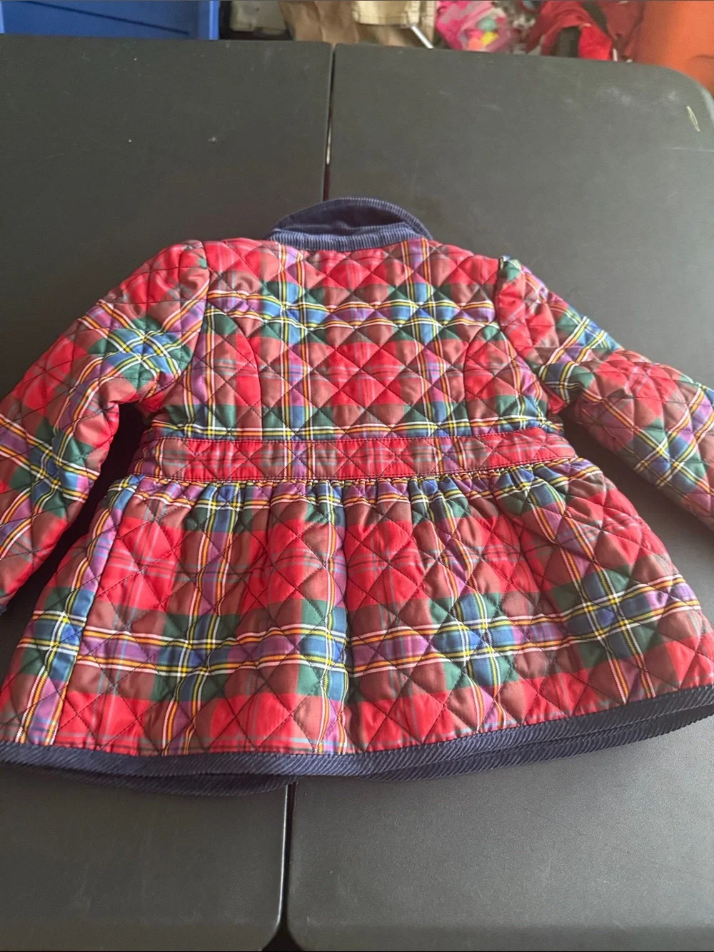 Ralph Lauren Red Plaid Quilted Puffer Jacket